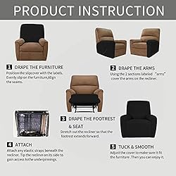 Easy-Going 4 Pieces Oversized Recliner Stretch Sofa