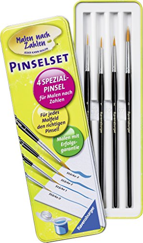 Ravensburger Malen nach Zahlen 29099 - Pinselset – Kinder ab 7 Jahren und Erwachsene, 30 x 30 x 20 cm