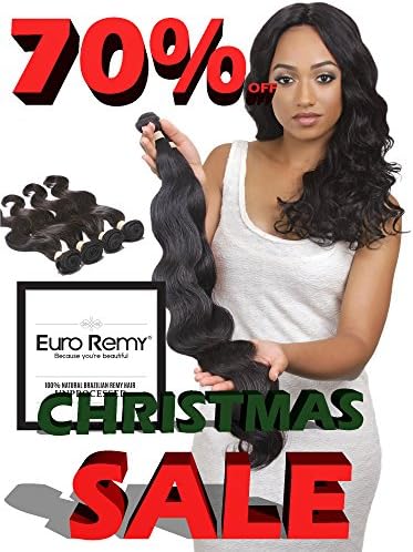 EURO REMY EREWVE001BW-S-N14 Brazilian Virgin 100% Unprocessed Human Hair Extensions Weave Bodywave 14 inches Natural