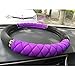 Rayauto 3D 38CM/15 No Smell Cloth Wraping Car Steering Wheel Cover with Crystal Diamond