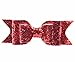 Sunvy 2PC Princess Sequins Bling Bowknot Hairpin Hair Clip Hairbow For Girls Kids Bride Headdress (Red)thumb 1