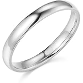 14k Yellow or White Gold 3mm Plain Wedding Band