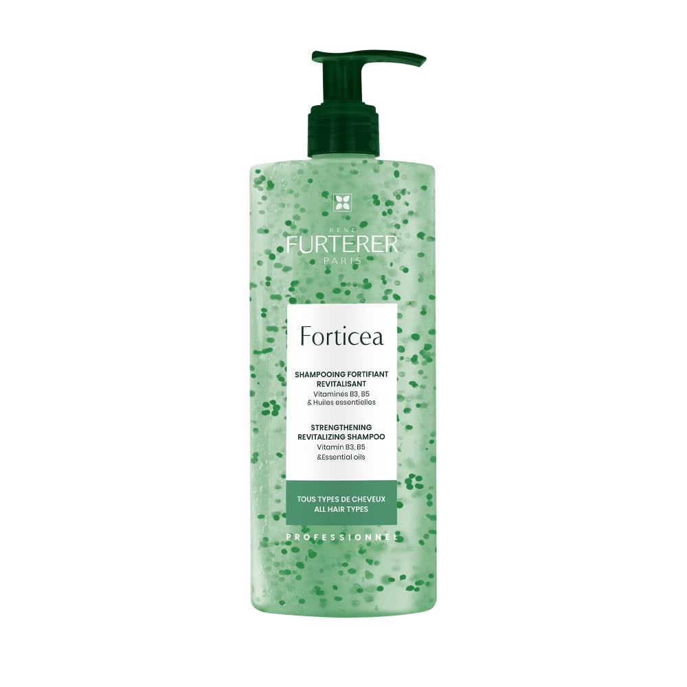 Rene Furterer Forticea Energizing Shampoo, Energize Scalp, Gurana Extract, Essential Oils, Pump 20.2 Fl Oz.