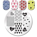 Born Pretty Nail Art Stamping Template Image Plate Love Heart BP61