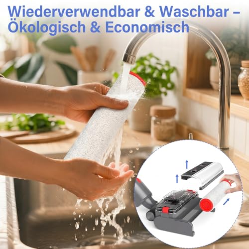 Traumheim Vacuum Cleaner Brush Set Compatible for Dyson V7/V8/V10/V11/V15, 2-IN-1 Electric Floor Brush with Tank for Clean and Dirty Water, Simultaneous Suction and Cleaning
