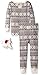 Burt's Bees Baby Baby Organic 2 Piece Pj Set with Ornament, Heather Grey Fair Isle, 12 Months