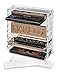 byAlegory Acrylic Palette Makeup Organizer With Removeable Dividers Designed To Stand & Lay Flat | 8 Spaces Fits Standard Size Palettes