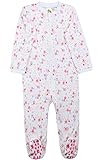 Baby Girls' Footed Pajama - Zip Front 100% Cotton Sleeper Size 3-24 Months - by Marque