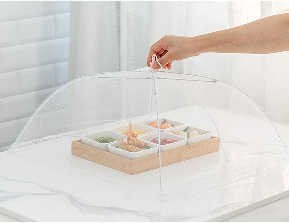 TWOBEE Pop-up Mesh Food Cover Tent Reusable And Foldable Food Protection Tent Cover Flies Indoor Picnic Cover Dish-shaped Food Dome Net