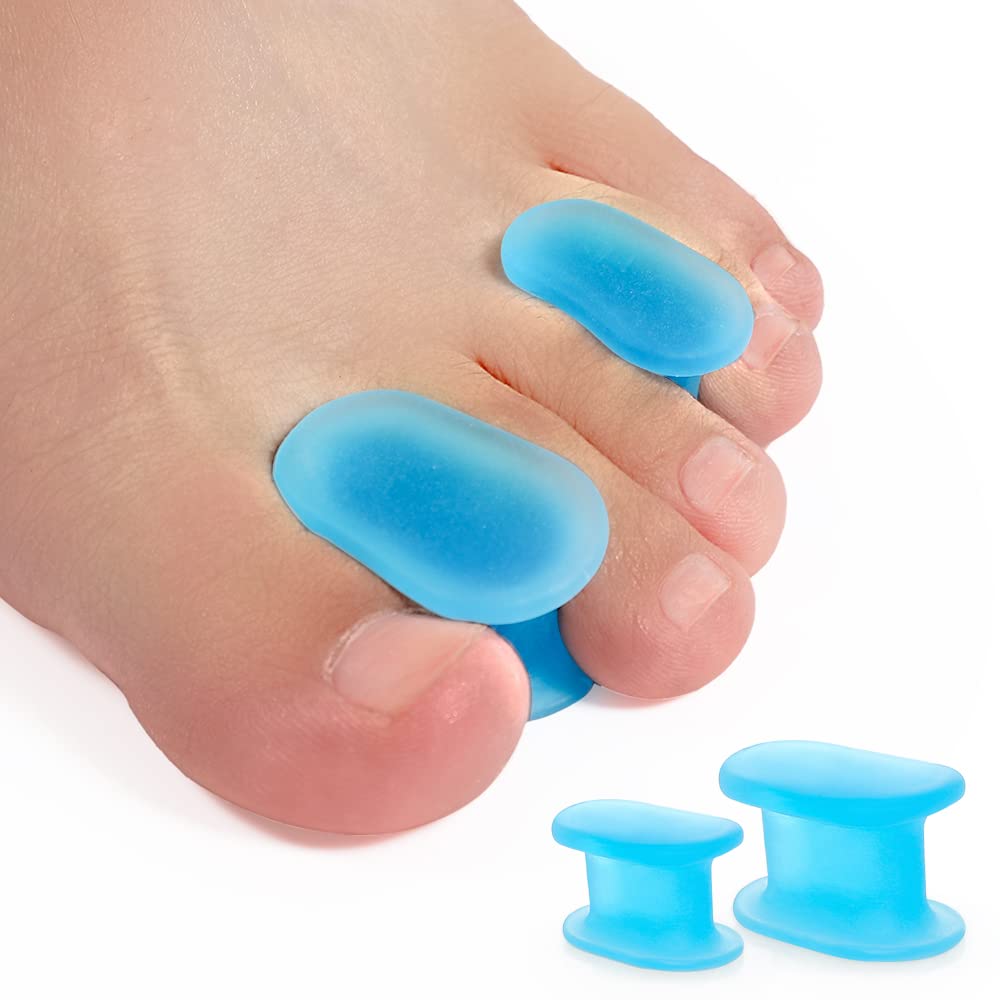 Sumifun 16 Packs Gel Toe Separator, Bunion Corrector and Bunion Relief, Flanged Toe Spacers for Overlapping Toe Separators Hammer Toe Straightener for Overlapping Toes