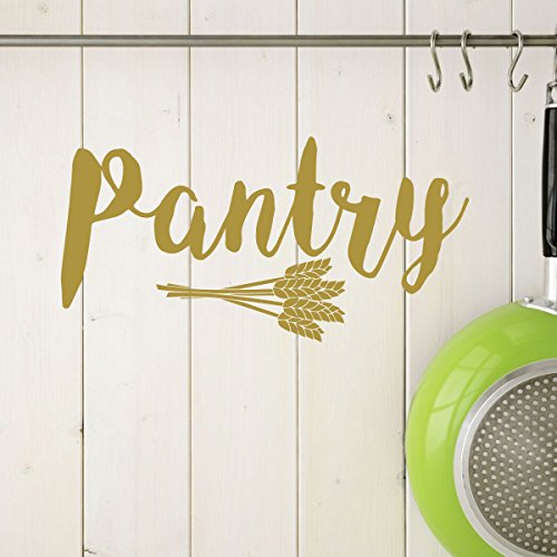 Pantry Wall Decal with Wheat Design - Farmhouse Decor for Kitchen or Home Decoration - Chef Gifts