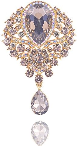 Sparkle Big Crystal Peacock Brooch Pin