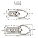 Jetovo 60 Pcs Heavy Duty D Ring Picture Frame Hanging Hangers (40 Single Hole + 20 Double Hole) with 80 Pcs Screws