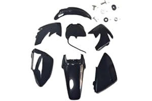 ZTDZZH CRF70 black full fairing plastic fairing (including mounting screws) motorcycle fender body cover for CRF70 cc pit type land car