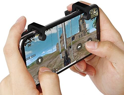 Mobile Game Controller[Upgrade Version], Shoot and Aim Keys L1R1 Shooter Controller for PUBG/Fortnite/Rules of Survival, Mobile Gaming Joysticks for Android IOS ([Upgrade Version] New Trigger)