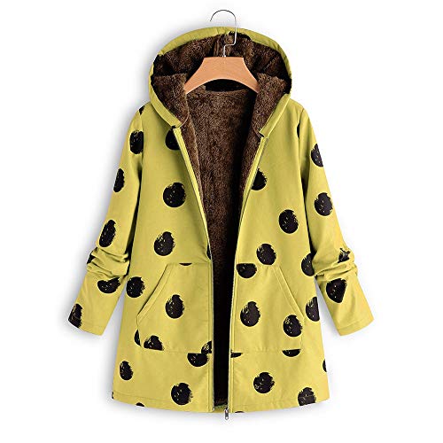 Dacawin Winter Sale-Women Plus Size Hooded Long Sleeve Cotton Linen Fluffy Fur Zipper Warm Coat