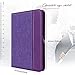 Toplive Zippered Padfolio Portfolio Case,Executive Business Conference Folder Document Organizer with Letter/A4 Size Clipboard, Business Card Holder,Purple