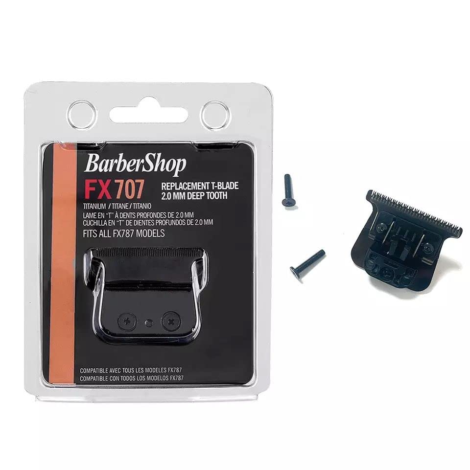 TB-PRO FX Skeleton Replacement Trimmer Blade | Competible FX787 FX726 | Titanium Gold Black Silver Blades | Outliner Hair Trimmer (Black)