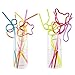 DECORA 36 Pieces Crazy Loop Straws Reusable Plastic Straws Drinking for Summer Party, Birthday, Wedding, Baby Shower