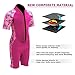 Kids Wetsuit Shorty Thermal Swimsuit, 2mm Neoprene Wetsuit One Piece Front Zip for Girls Toddler Youth Swimming Surfing Diving Snorkeling, SS005 (Pink , 6)