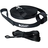 Leashboss Long Trainer - 15 Foot Lead - 1 inch Nylon Long Dog Training Leash with Storage Strap - K9 Recall - for Large Dogs (15 Foot, Black)