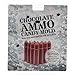 Chocolate Candy Bullet Mold - This plastic candy bullet mold makes 20 bullets. Flat on one side so you can display them or refill your favorite chocolate ammo tin. Make Jello or ice cube bullets.