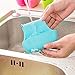 2 Pack Sponge Holder for Double-Sink, FineGood Saddle Caddy Brush Soap Organizer Storage Kitchen Bathroom Plastic Basket - Blue, Green