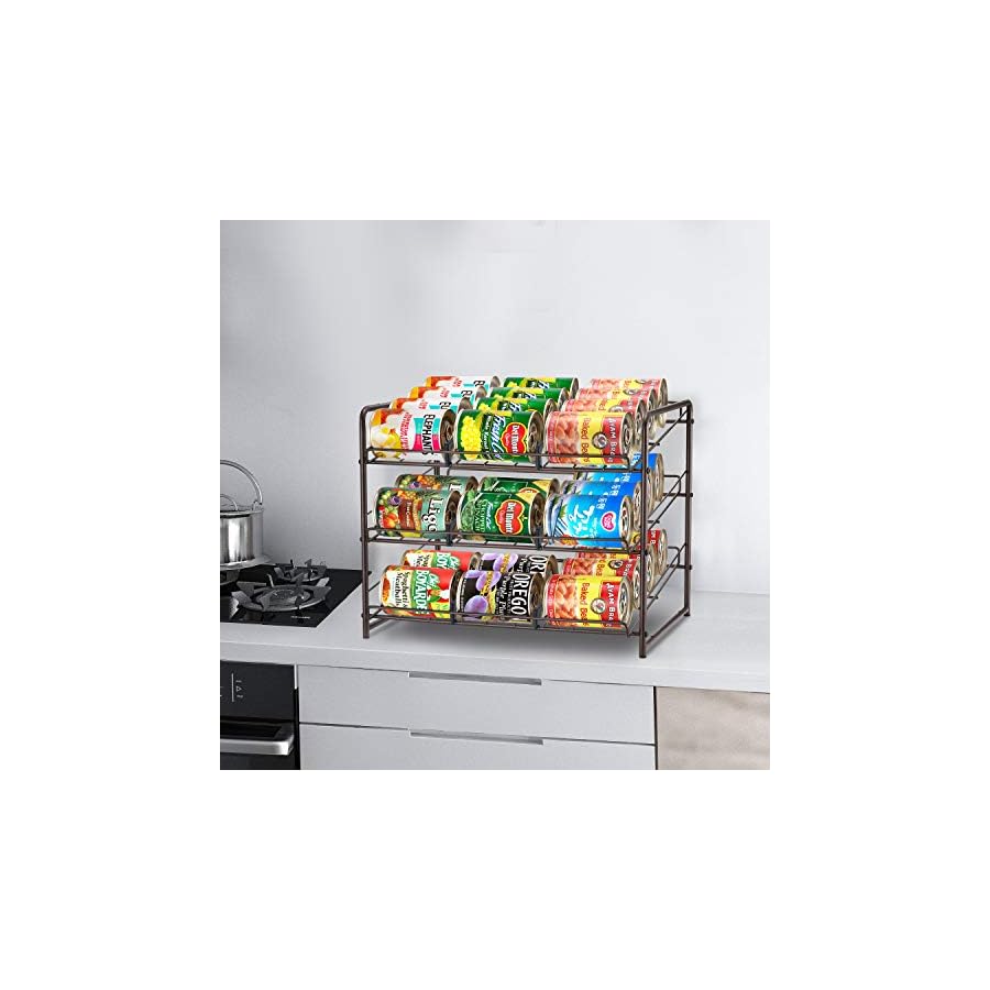 Simple Trending Can Rack Organizer, Stackable Can Storage Dispenser