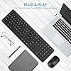 Wireless-Keyboard-and-Mouse-WisFox-24G-Slim-Ergonomic-Keyboard-and-Mouse-Set-with-One-USB-Receiver-Full-Size-Qwerty-Keyboard-Quiet-Computer-Mouse-for-WindowsLaptopPC Keyboard & Mouse Set, Wireless Keyboard and Mouse, WisFox 2.4Ghz Slim Ergonomic Keyboard and Mouse Combos with One USB…