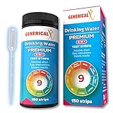(100+50 Free Strips) FDA-Approved Drinking Water Test Kit |9 in 1 | ✓Lead ✓General Hardness ✓Nitrite ✓pH ✓Copper ✓Iron ✓Free Chlorine ✓Total Alkalinity ✓Nitrate Safe for Home, Tap, Well and Soil
