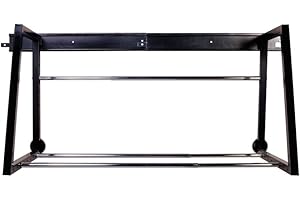 HyLoft 01000 Heavy Duty Adjustable Garage Wall Multi-Tire Rack Storage, Black