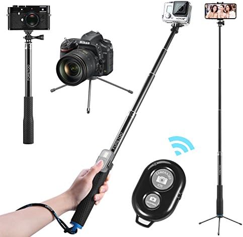 Selfie Stick,Foretoo 36" Waterproof Hand Grip Adjustable Extension Tripod Pole for Mobile Phone/Nikon Camera/Gopro Hero Xiaomi Yi +Bluetooth Shutter Remote for iPhone X/8/8plus/7/7plus/Samsung Galaxy