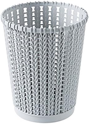 Artificial rattan hollow trash tuba trash plastic cover small household kitchen living room wastebasket. Trash dustbin Dustbin lid hollow rubbish bin