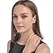 FIBO STEEL Stainless Steel Mens Womens Stud Earrings Black Round Cubic Zirconia Inlaid, 3mm-8mm Available (2 pairs set)