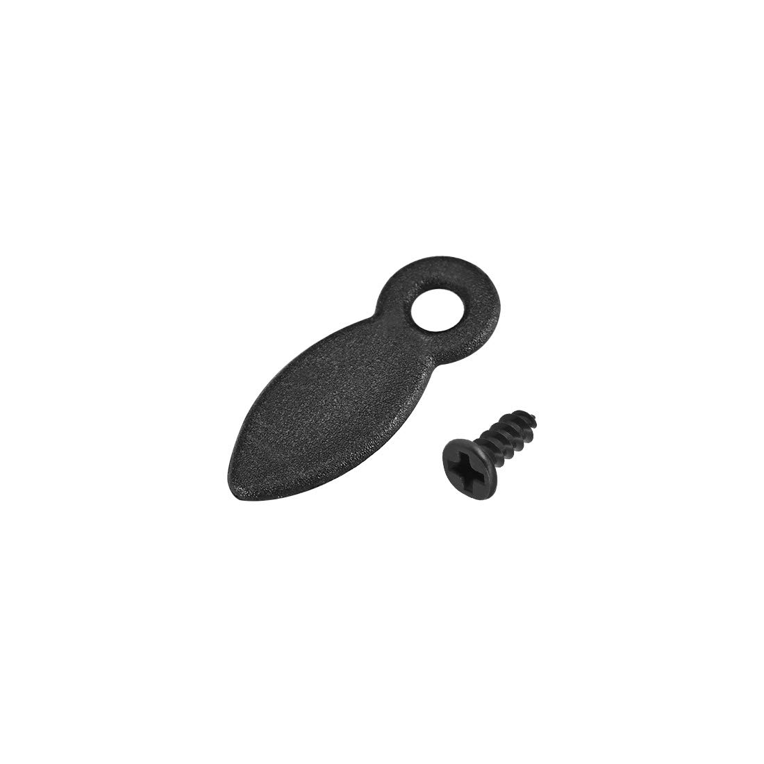sourcing map Frame Turn Button, 3/4" Plastic Drop Shape with Screws for Hanging Pictures, Photos, Drawings and Posters, 20 Pcs (Black)