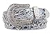 Snap On Western Cowgirl Alligator Rhinestone Fleur De Lis Studded Leather Belt