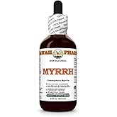 Myrrh Alcohol-Free Liquid Extract, Organic Myrrh (Commiphora myrrha) Gum Resin Glycerite Natural Herbal Supplement, Hawaii Pharm, USA 2 fl.oz