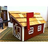 Barn Mailbox W Cedar Shingles Amish Made Red W White Trim