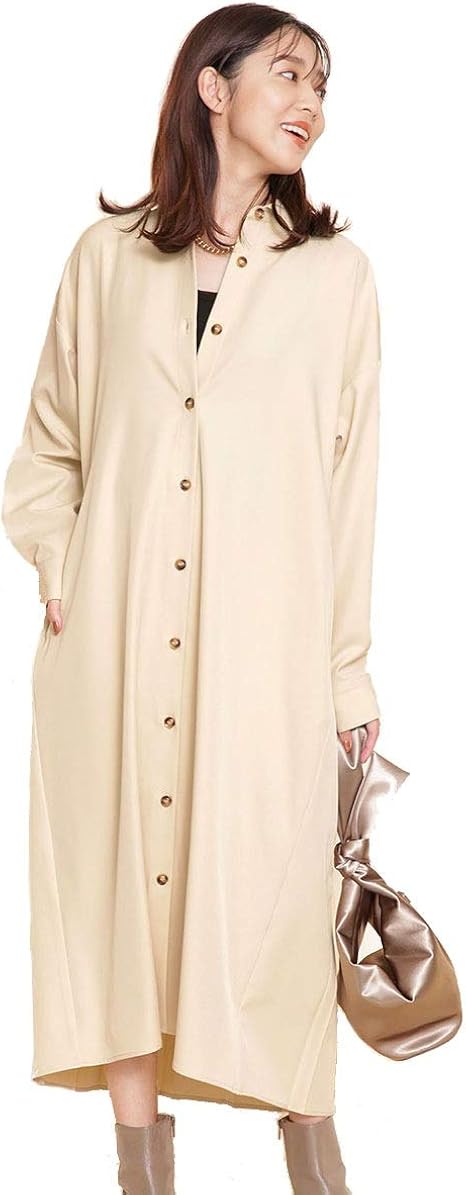 Amazon Co Jp ナノユニバース バックプリーツコート ワンピース レディース 服 ファッション小物