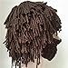 Jenny Shop Beard Wig Hats Handmade Knit Warm Winter Caps Men Women Kid, Brown