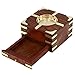 Large Decorative Wooden Ashtray with Cigarette Storage Case Box