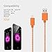 iPhone 5S Charger, 6 Ft iPhone 6S Charger F-color Apple Certified Nylon Braided Lightning to USB Cable for iPhone 6S 6 Plus 5S 5C 5 iPhone SE, iPad Air 2 Mini 2 3 4 iPad Pro iPod Touch 5 Orange