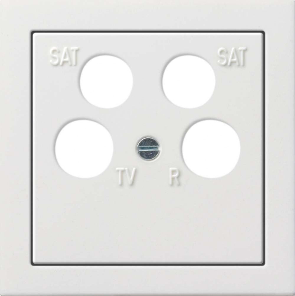 Gira 0259112 Central Plate 4-Gang Fuba ECG Astro Pure White