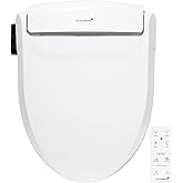 SmartBidet® SB-1000WE Electric Smart Bidet Toilet Seat with Heated Seat, Warm Air Dryer, Temperature Control Wash, and Remote Control, Elongated Seat