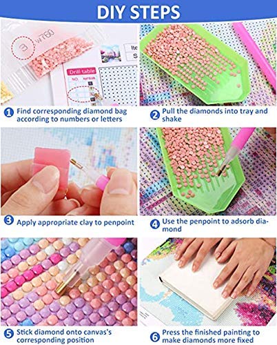 DIY 5D Diamond Painting by Number Kit, Full Drill Dusk Eagles Animal Embroidery Cross Stitch Rhinestone Pictures Arts Craft Home Wall Decor 12 x16inch