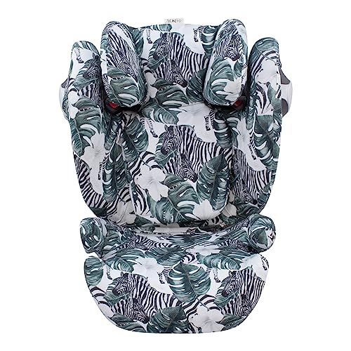 JYOKO KIDS Baby car seat cover liner made cotton compatible with Cybex Solution M and Pallas B - Fix (Zebra)
