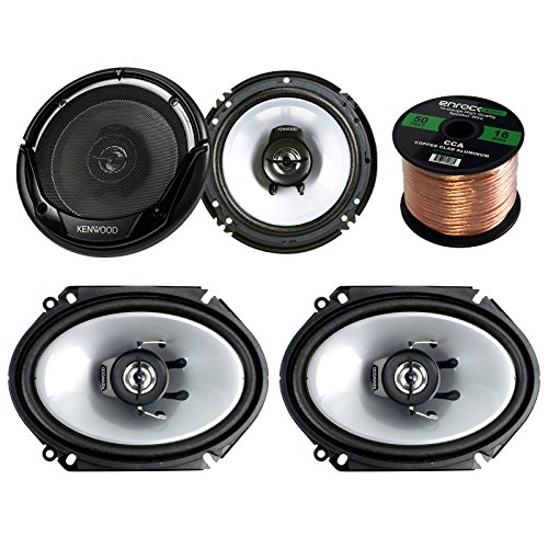 2 pair car speaker package of 2x kenwood kfc-c6865s 6x8" 250…