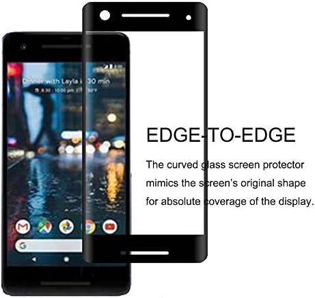 Pixel 2XL Screen Protector Tempered Glass, 3D Curved Full Cover Tempered Glass for Google Pixel 2XL Screen Protector Protective Film, Case Friendly, Anti- Scratch, Anti-Bubble Film