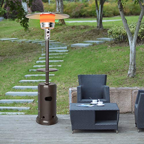 Tangkula 48,000 BTU Propane Patio Heater with Wheels, Outdoor Heaters