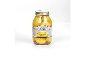 Amish Wedding Natural Pickled Mustard Eggs, 32 oz jar